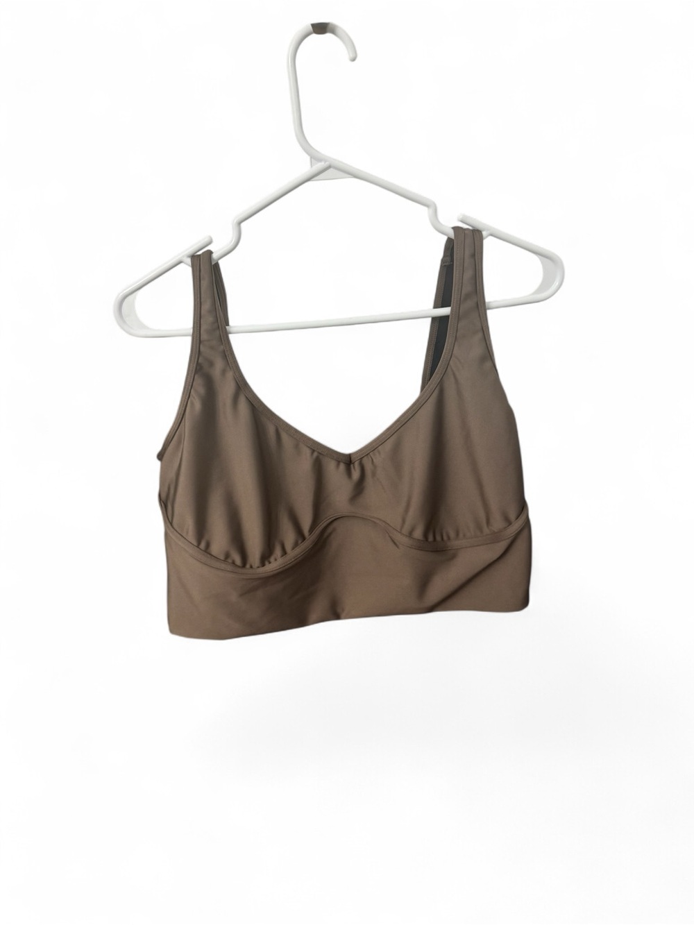 HALARA Scoop Neck Tank Bralette in Brown